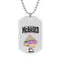 Dog Tag Necklace — 'MCBASED' Monkey Design Stainless Steel Pendant