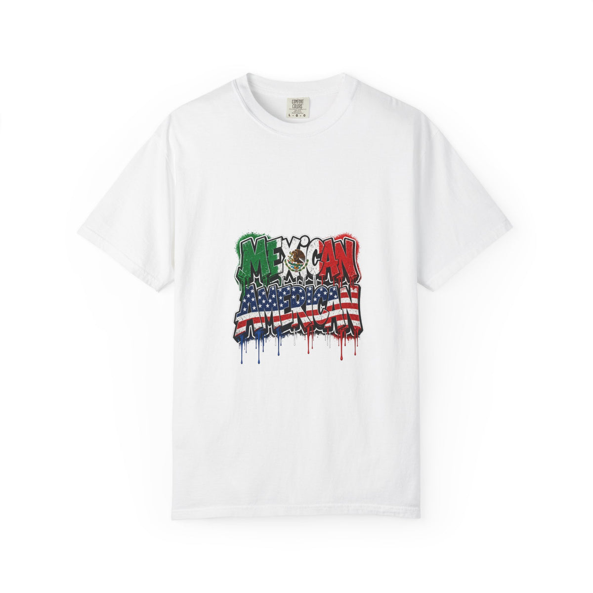 Mexican American Flag Drip T-Shirt