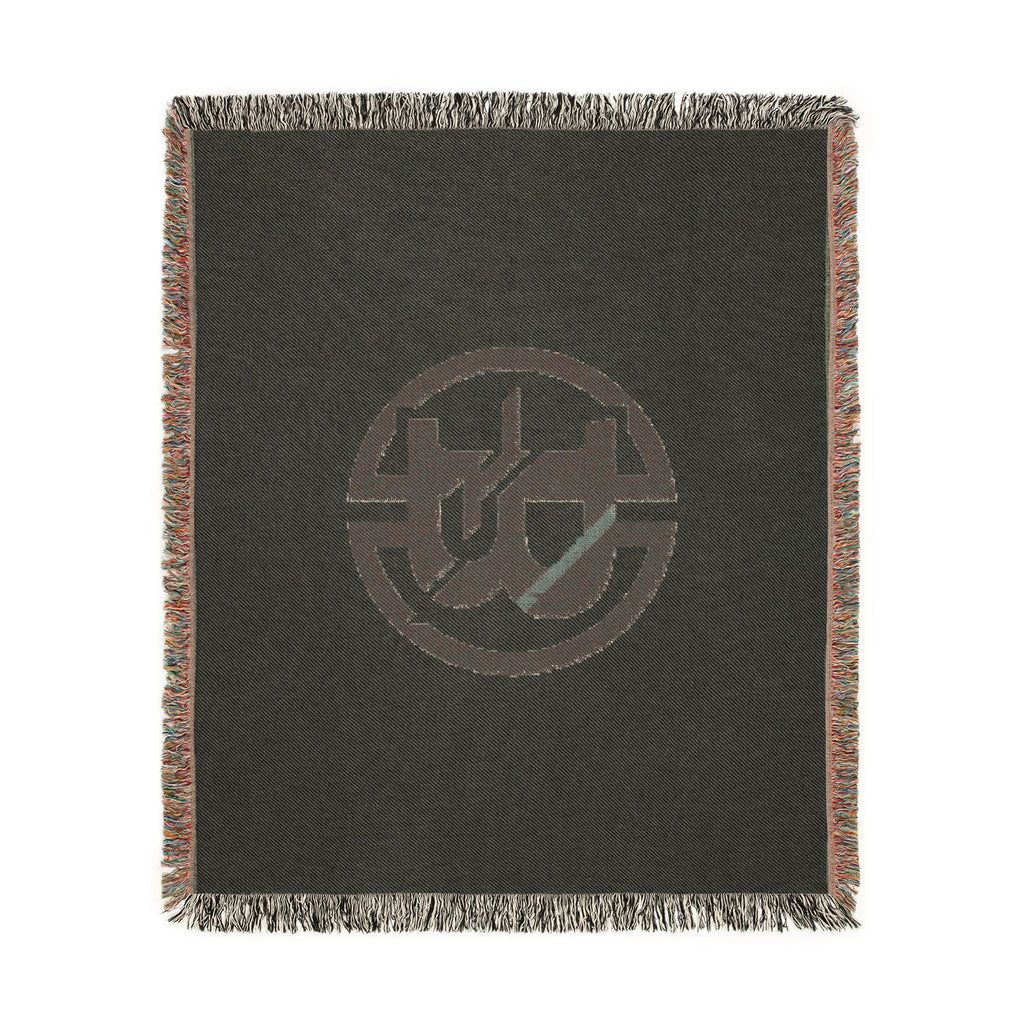 Woven Blanket — Minimalist Circular Monogram Throw