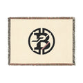 Woven Blanket — Minimalist Circular Monogram Throw